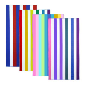 rainbow-striped-microfiber-beach-towel