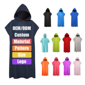 Nolderll Wholesale Custom Microfiber Beach Poncho - OEM/ODM Hooded Changing Robe in Multi-Colors