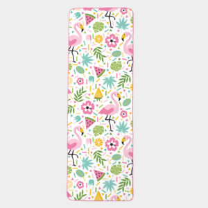 Nolderll Non-Slip Flamingo Microfiber Yoga Towel - Quick-Dry Absorbent Mat Cover with Silicone Dots