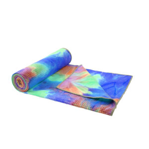 Nolderll Aesthetic Ocean Tie-Dye Microfiber Yoga Towel - Stability-Boosting Non-Slip Mat Sheet