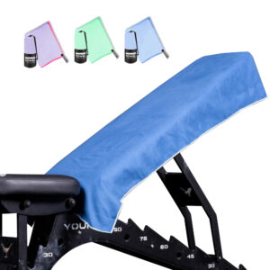 Nolderll Compact Microfiber Gym Bench Towel with Carry Bag - Portable Hygienic Fitness Cover