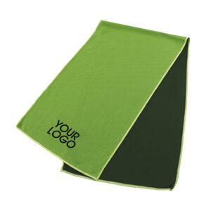 Nolderll Customizable Logo Lime Green Cooling Towel - Breathable Microfiber Instant Relief Cool