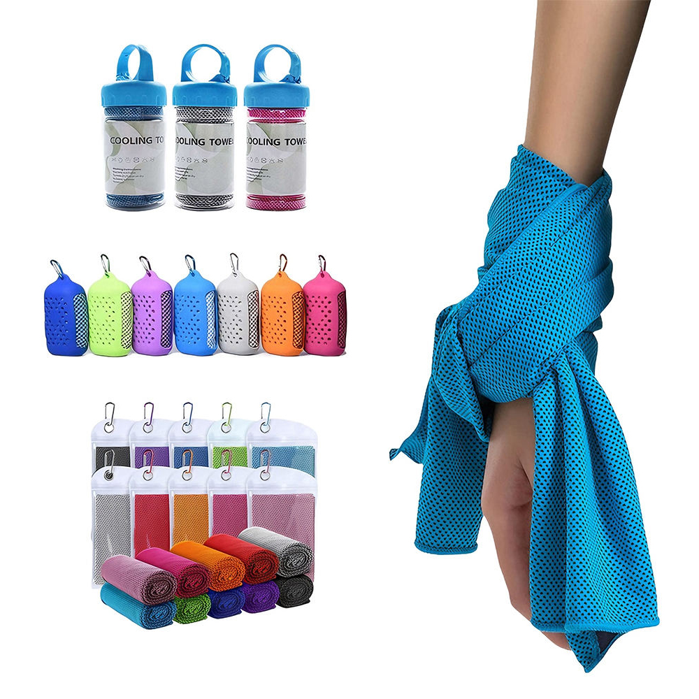 Nolderll Versatile Multi-Pack Cooling Towel Set - Wearable Microfiber Wrap with Travel Bottle & Case